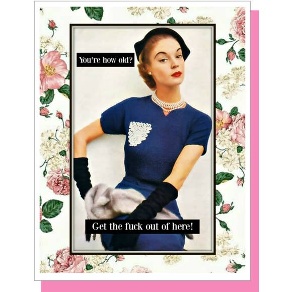5.5x4.25" Greeting Card-Ümlaut Brooklyn-Blue Hand Home