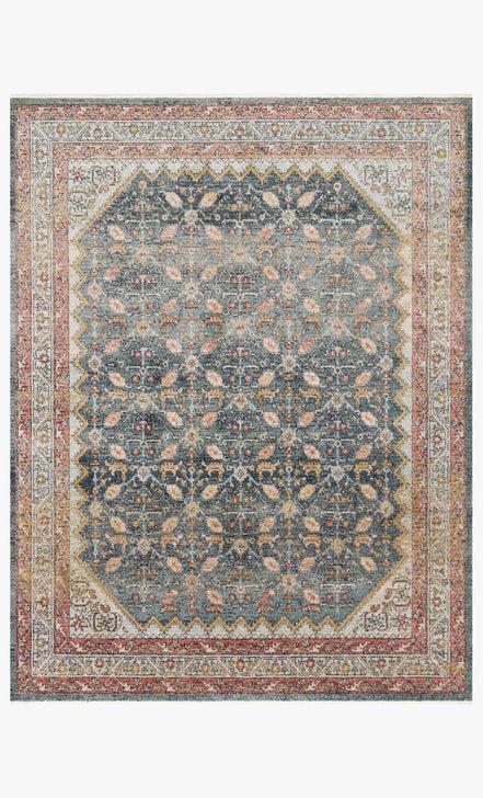 Graham Rug Magnolia Home by Joanna Gaines - GRA-01 Blue Persimmon-Loloi Rugs-Blue Hand Home