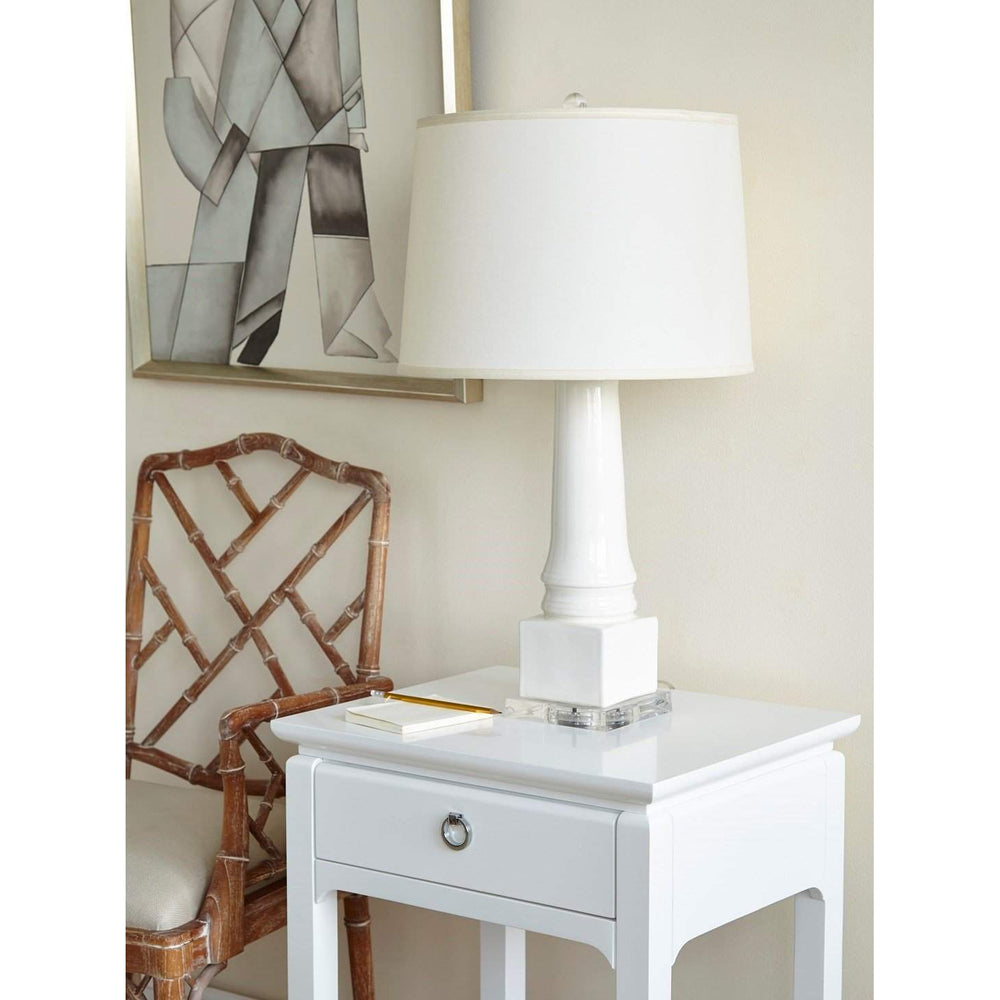 Villa & House - Harlow 1-Drawer Side Table In White-Bungalow 5-Blue Hand Home