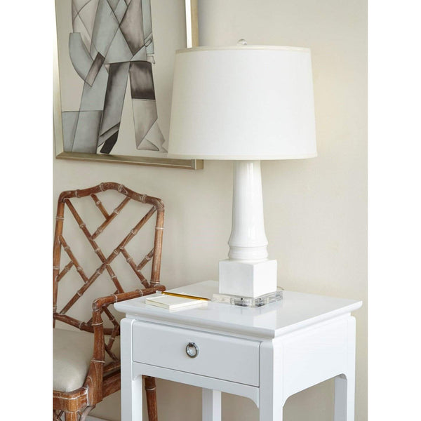 Villa & House - Harlow 1-Drawer Side Table In White-Bungalow 5-Blue Hand Home
