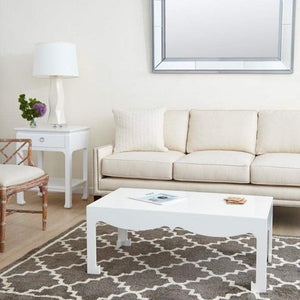 Villa & House - Harlow 1-Drawer Side Table In White-Bungalow 5-Blue Hand Home