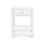Villa & House - Harlow 1-Drawer Side Table In White-Bungalow 5-Blue Hand Home