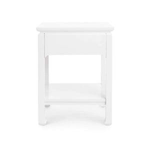 Villa & House - Harlow 1-Drawer Side Table In White-Bungalow 5-Blue Hand Home