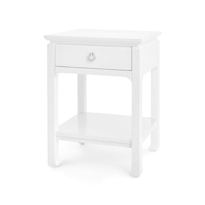 Villa & House - Harlow 1-Drawer Side Table In White-Bungalow 5-Blue Hand Home