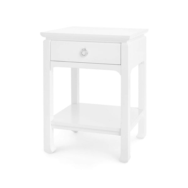 Villa & House - Harlow 1-Drawer Side Table In White-Bungalow 5-Blue Hand Home