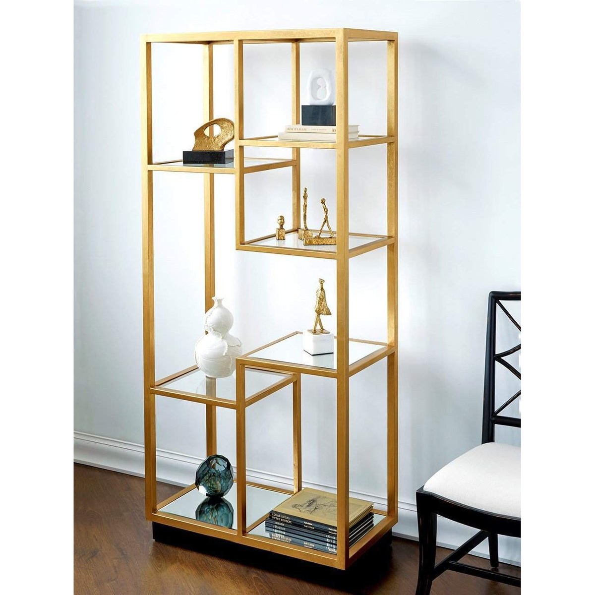 Villa &amp; House - Haynes Etagere In Gold-Bungalow 5-Blue Hand Home