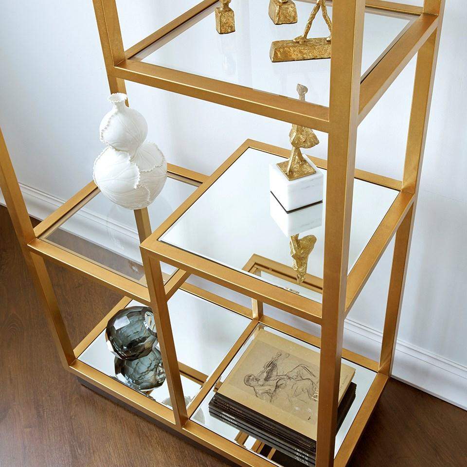 Villa &amp; House - Haynes Etagere In Gold-Bungalow 5-Blue Hand Home