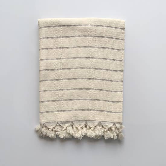 Deniz | Bamboo and Cotton Hand-Hair- Kitchen Towel-The Loomia-Blue Hand Home