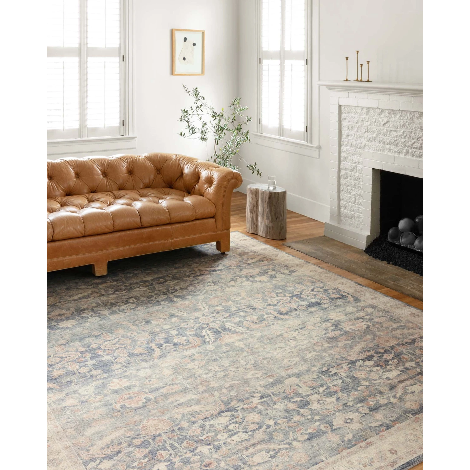 Hathaway Rug by Loloi - HTH-02 Denim/Multi-Loloi Rugs-Blue Hand Home