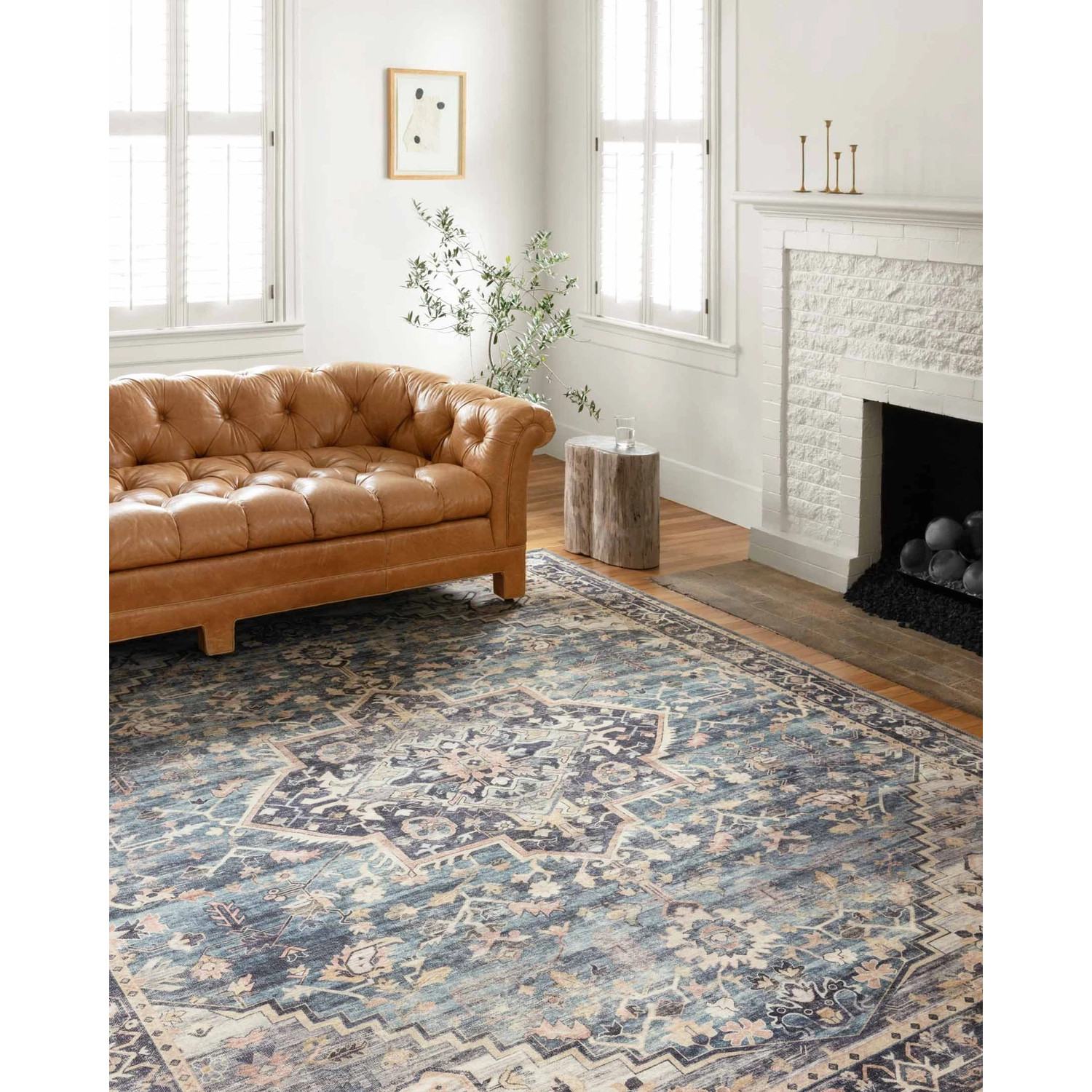 Hathaway Rug by Loloi - HTH-01 Navy/Multi-Loloi Rugs-Blue Hand Home