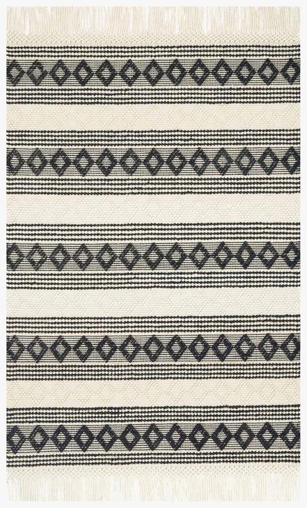 Holloway Rug by Magnolia Home by Joanna Gaines - YH-01 MH IVORY/BLACK-Loloi Rugs-Blue Hand Home
