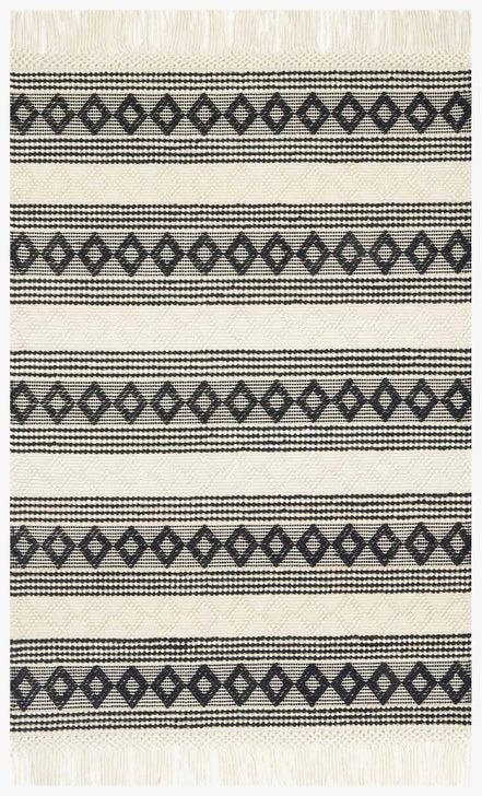 Holloway Rug by Magnolia Home by Joanna Gaines - YH-01 MH IVORY/BLACK-Loloi Rugs-Blue Hand Home