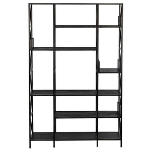 Industrialist Bookcase, Reclaimed Lumber Shelves-CFC Furniture-Blue Hand Home