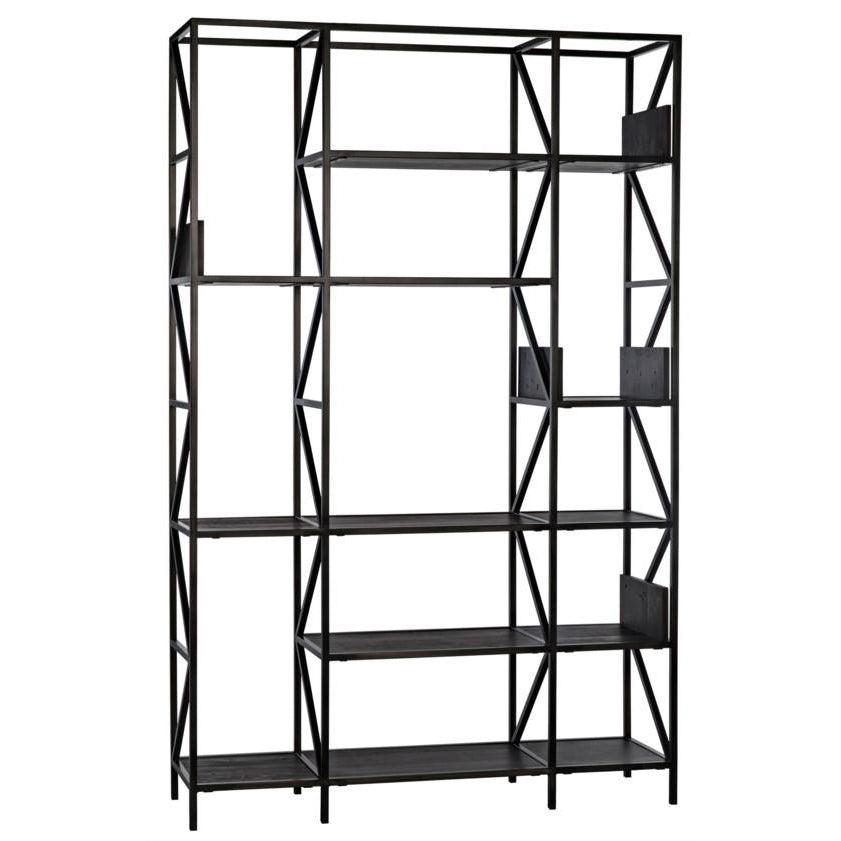 Industrialist Bookcase, Reclaimed Lumber Shelves-CFC Furniture-Blue Hand Home