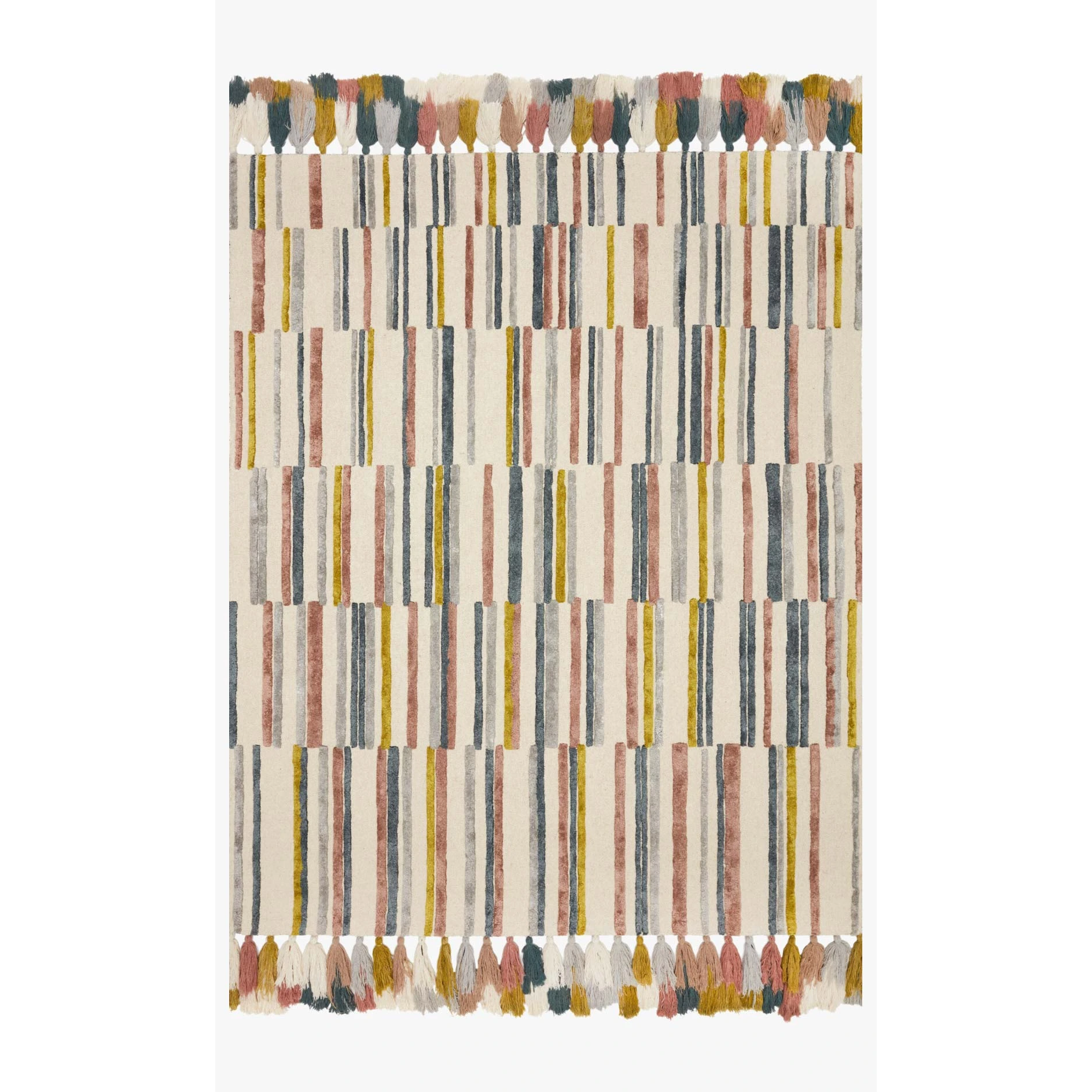 Justina Blakeney Jamila Rug Collection - JAA-02 Ivory/Multi-Loloi Rugs-Blue Hand Home