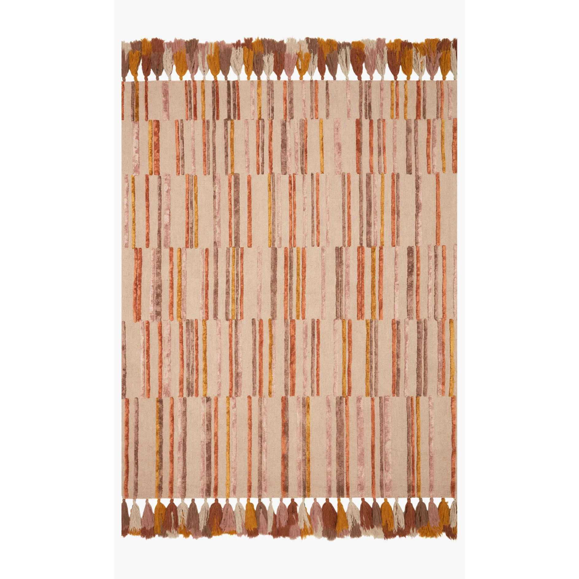 Justina Blakeney Jamila Rug Collection - JAA-02 Oatmeal/Santa Fe Spice-Loloi Rugs-Blue Hand Home
