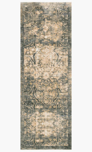 Kennedy Rug Magnolia Home by Joanna Gaines - KEN-02 Lagoon/Sand-Loloi Rugs-Blue Hand Home