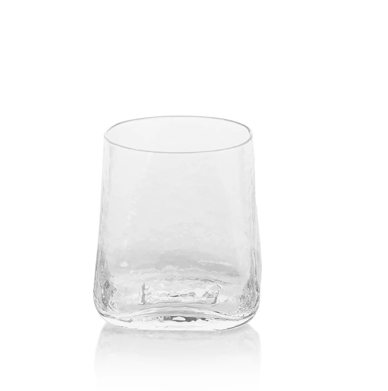 Kallos Hammered Rocks Glass-Blue Hand Home