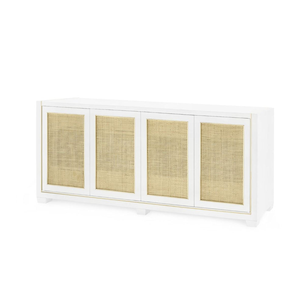 Villa & House - Karen 4-Door Cabinet, White-Bungalow 5-Blue Hand Home