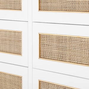 Villa & House - Karen 4-Door Cabinet, White-Bungalow 5-Blue Hand Home