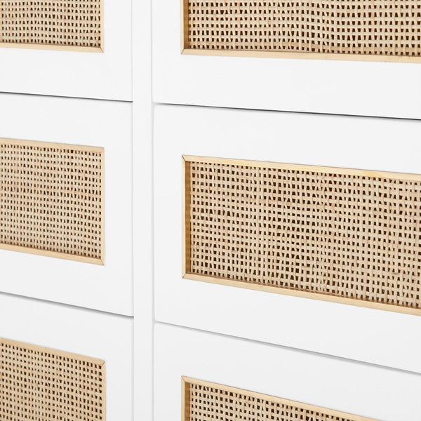 Villa & House - Karen 4-Door Cabinet, White-Bungalow 5-Blue Hand Home