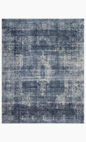 Kennedy Rug Magnolia Home by Joanna Gaines - KEN-01 Denim/Denim-Loloi Rugs-Blue Hand Home