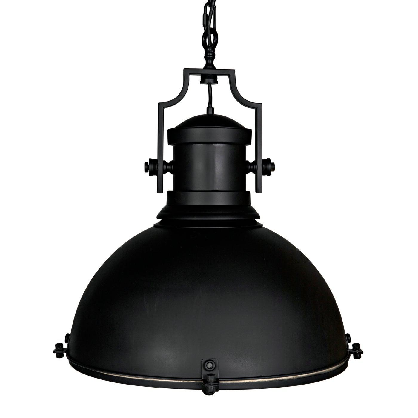 Metal Marine Fixture Pendant, Black Steel