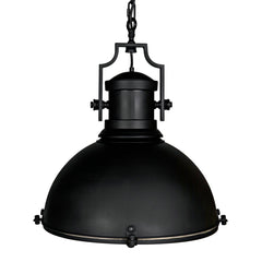 Metal Marine Fixture Pendant, Black Steel