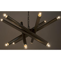 Lex Chandelier, Metal with Antique Silver Finish