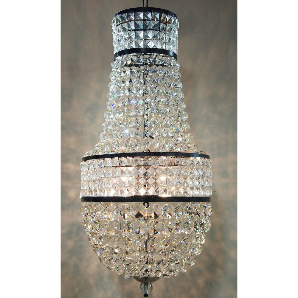 Anna Chandelier, Black Steel-Noir Furniture-Blue Hand Home