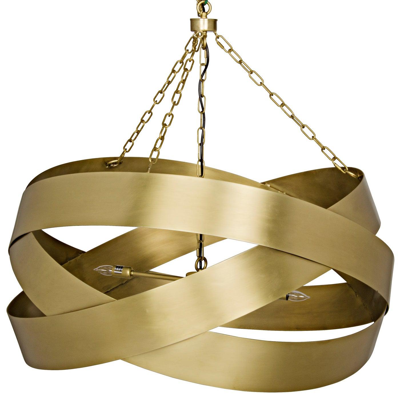Orion Pendant, Metal with Brass Finish-Noir Furniture-Blue Hand Home