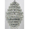 Illumination Chandelier, Chrome Finish and Glass-Noir Furniture-Blue Hand Home