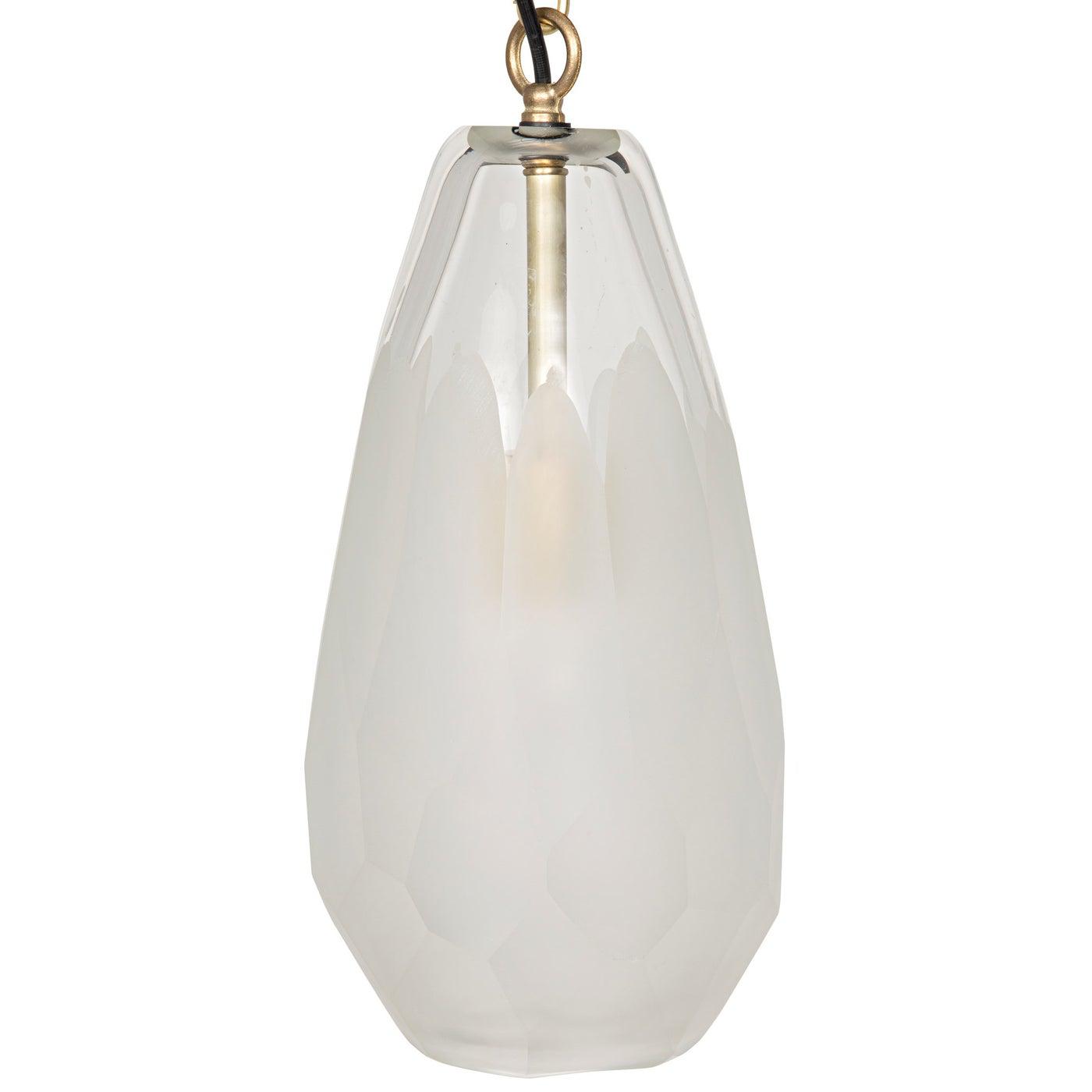 Ice Pendant, Steel and Glass