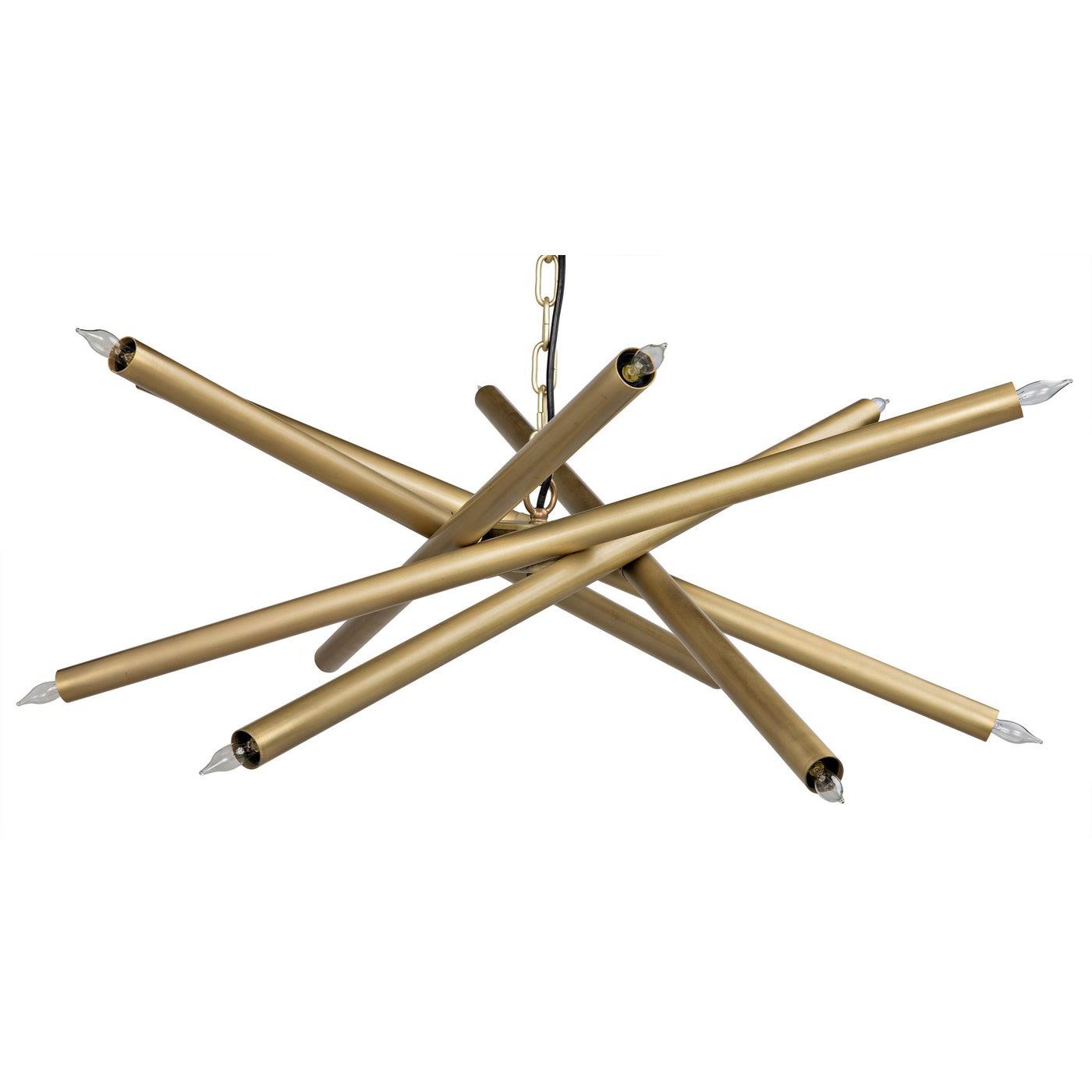 Ikram Chandelier, Small, Metal with Brass Finish