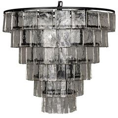Carnegie Chandelier, Large, Black Steel