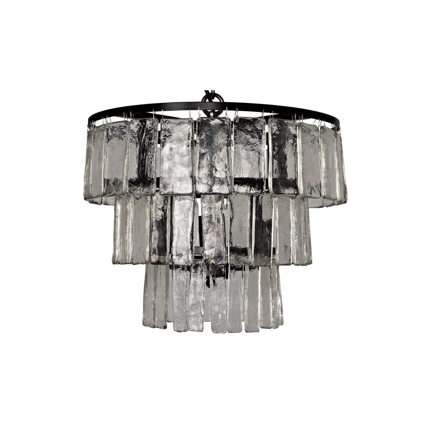 Carnegie Chandelier, Small, Black Steel