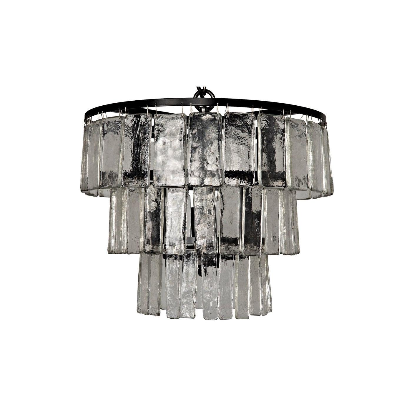 Carnegie Chandelier, Small, Black Steel-Noir Furniture-Blue Hand Home