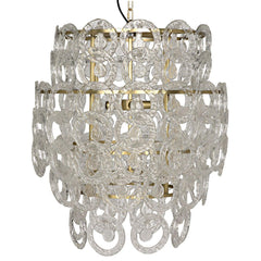 Quebec Chandelier, Metal with Brass Finish