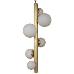 Orellana Chandelier, Metal with Brass Finish