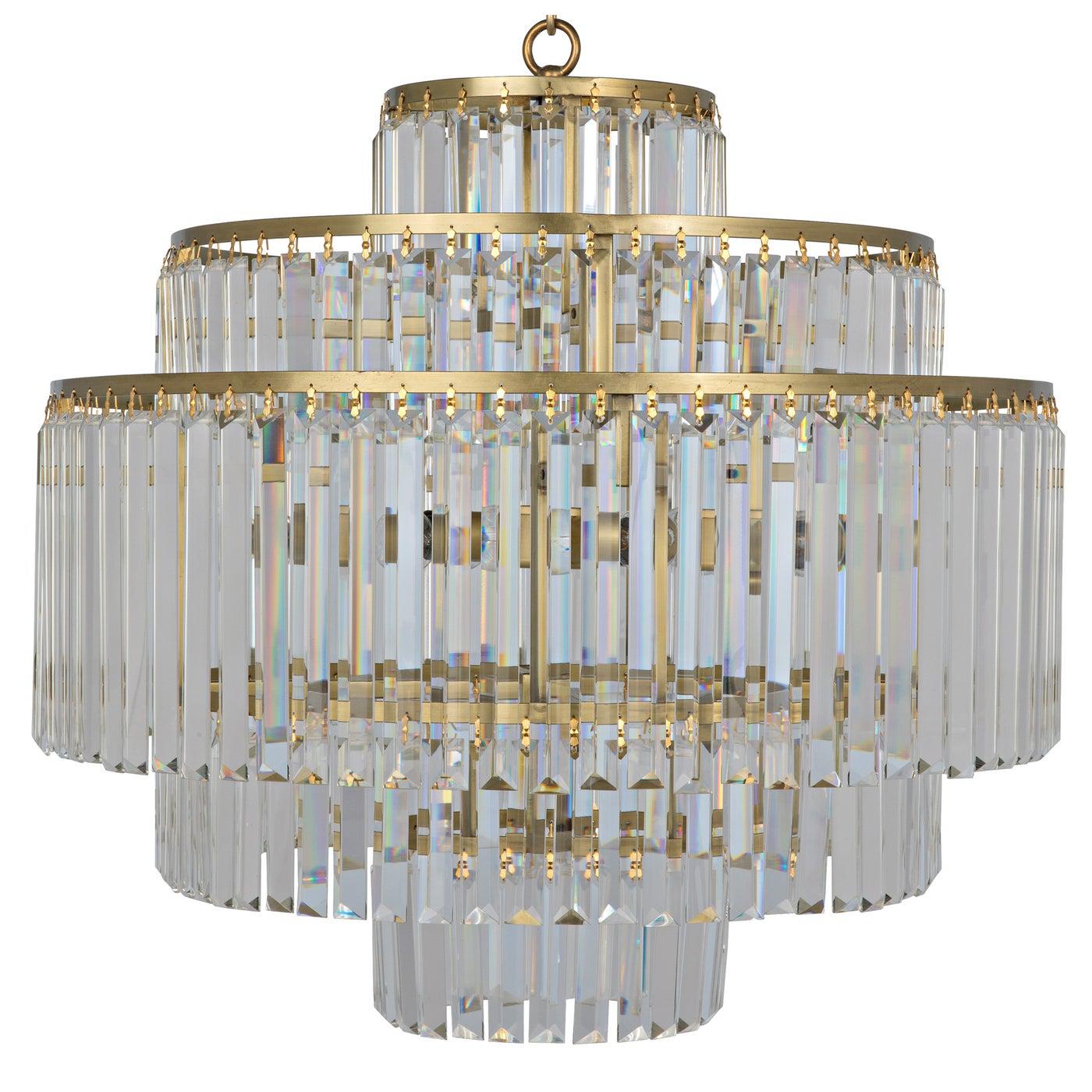 Quintus Chandelier, Metal with Brass Finish-Noir Furniture-Blue Hand Home
