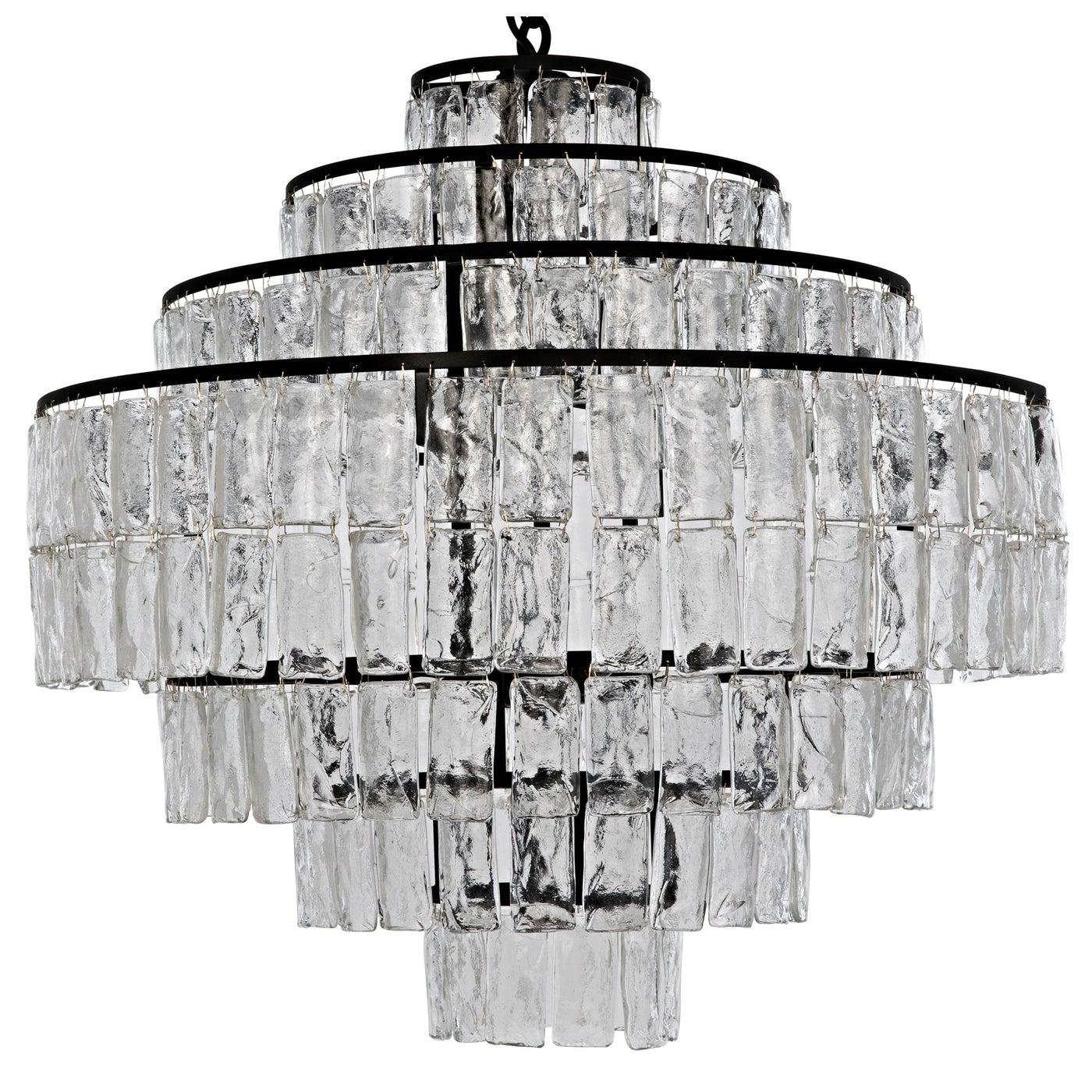 Satellite Chandelier, Black Steel