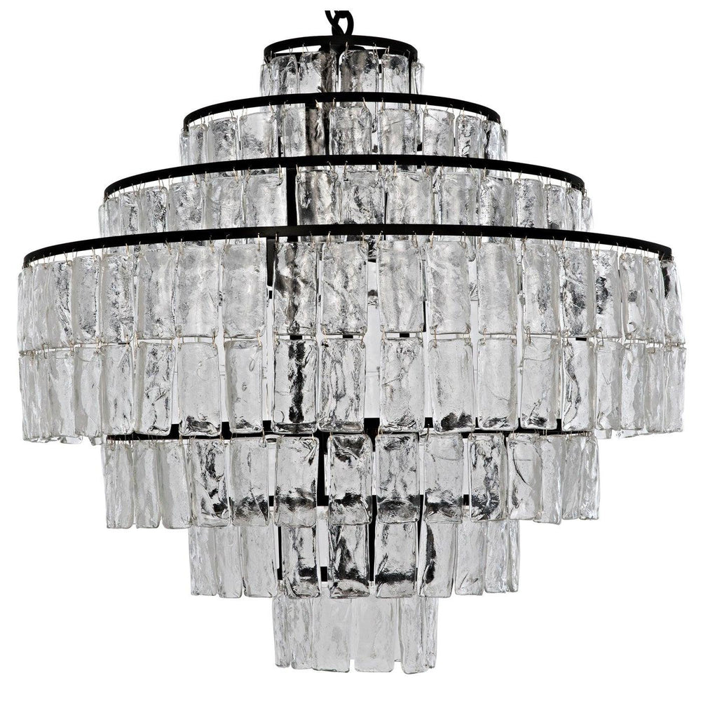 Satellite Chandelier, Black Steel-Noir Furniture-Blue Hand Home