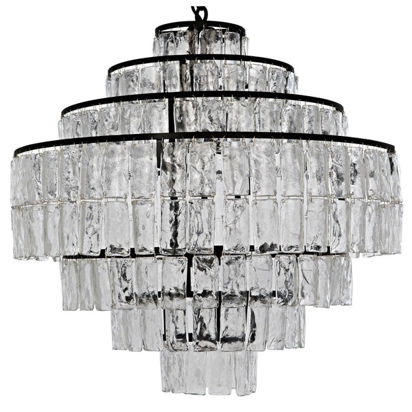Satellite Chandelier, Black Steel-Noir Furniture-Blue Hand Home
