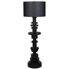 Wilton Floor Lamp with Shade, Black Steel