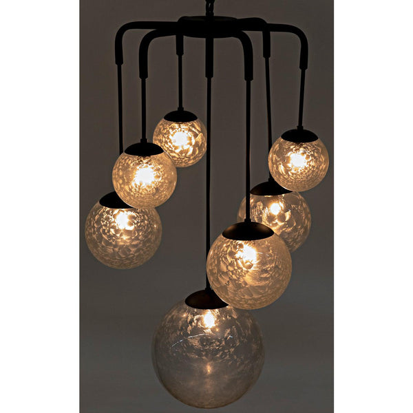 Artemis Chandelier, Steel with Black Finish-Noir Furniture-Blue Hand Home