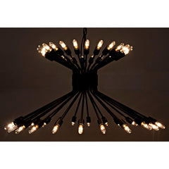 Mancini Chandelier, Black Steel