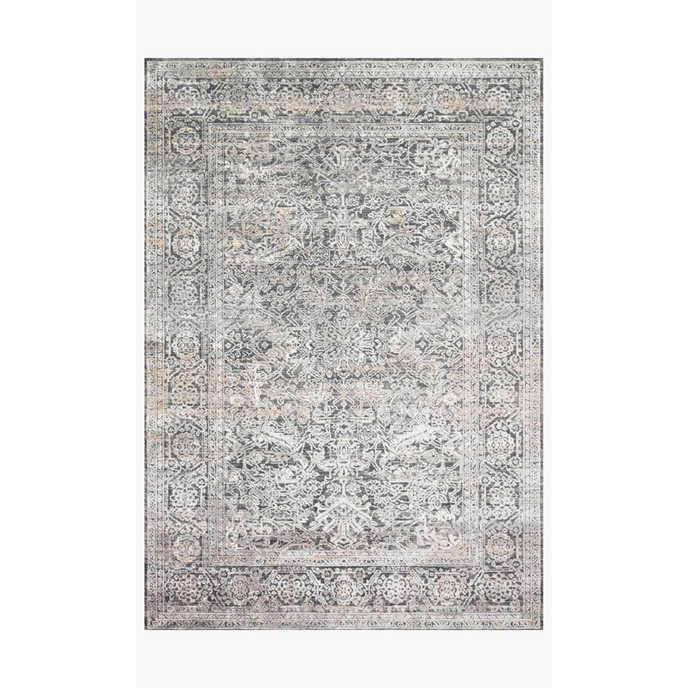 Lucia Rugs by Loloi - LUC-03 Steel / Ivory-Loloi Rugs-Blue Hand Home