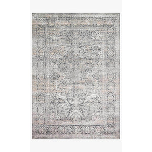 Lucia Rugs by Loloi - LUC-03 Steel / Ivory-Loloi Rugs-Blue Hand Home