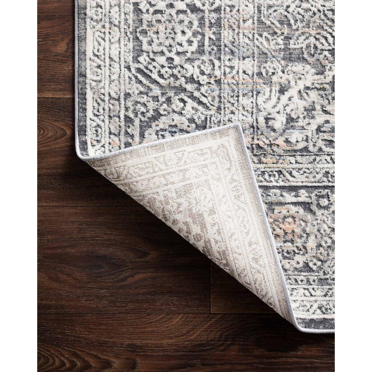 Lucia Rugs by Loloi - LUC-03 Steel / Ivory-Loloi Rugs-Blue Hand Home