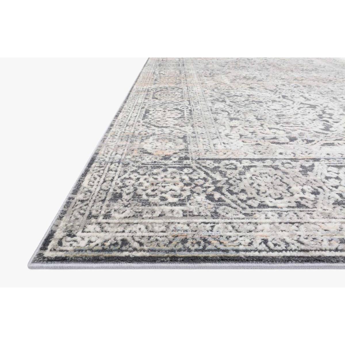Lucia Rugs by Loloi - LUC-03 Steel / Ivory-Loloi Rugs-Blue Hand Home